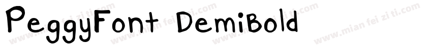 PeggyFont DemiBold字体转换